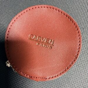 NWOT Carven Red Leather Coin Purse w/ Belt Loop